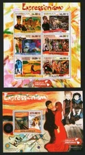 Mozambique 2011 Set Of 2 Stamps Sheets Expressionism Paintings World MNH #13908
