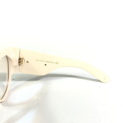 Gucci Sunglasses GG0144S 004 Oversized Ivory Frames Iced Out  display picture 2