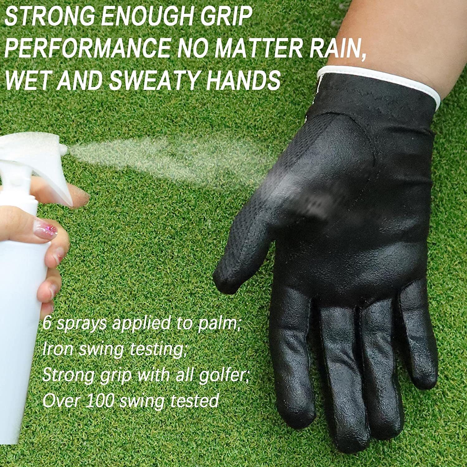 New Mens Golf Gloves Rain Wet Hot Weather Grip Left Right Hand Lh Rh 2 ...