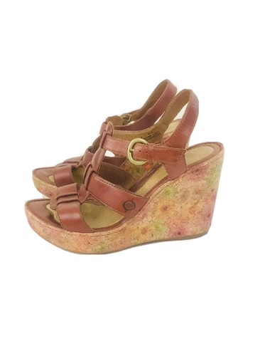 BORN Crown Leather Platform Floral 