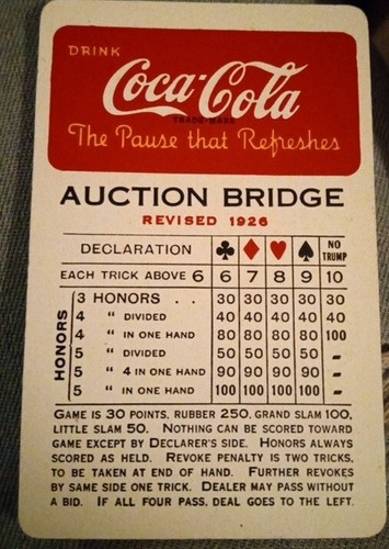 Vintage Coca-Cola 4/1/1935 International Contract Bridge Score Card Whist Club - Picture 2 of 5