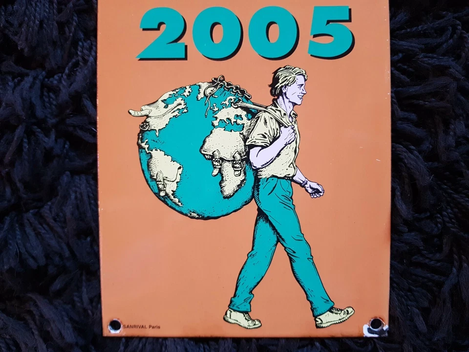 LE GUIDE DU ROUTARD 2005 PLAQUE ÉMAILLÉE SANRIVAL PARIS 23 X 14,5 CM - Photo 3/4