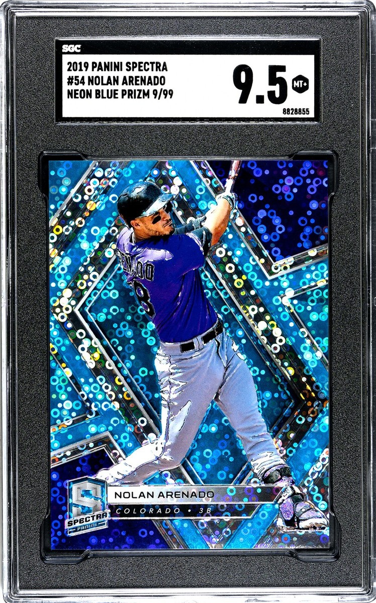 2019 Panini Spectra #54 Nolan Arenado NEON BLUE PRIZM /99 SGC 9.5 