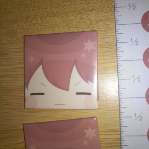 A60129 Ace of Diamond / Square Can badge Kominato Ryosuke + Haruichi - Picture 3 of 4