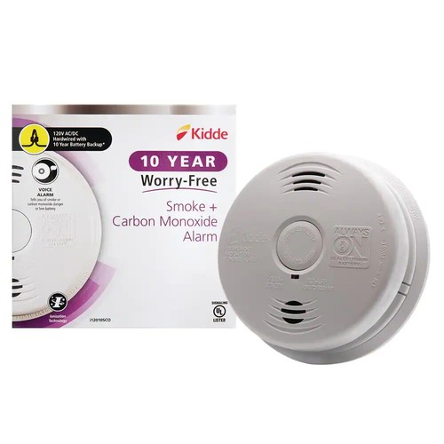 Kidde 10-Year Worry Free Smoke & Carbon Monoxide Detector, Hardwired with 10 Yea