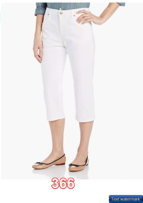 Lee Women's Relaxed-Fit Capri Pant White 12M