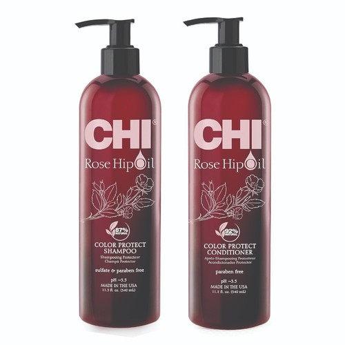 CHI Rose Hip Oil Protecting Shampoo and Conditioner - ( 11.5 oz each ...