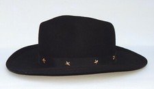WPL 4334 WOMENS BLACK WESTERN STYLE STUDS HAT 100% WOOL MADE IN U.S.A. AUTHENTIC