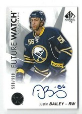 2016/17 SP Authentic Justin Bailey Auto /999 Autograph