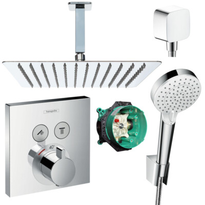 Unterputz Duscharmatur, Set, Hansgrohe Shower Select und Ibox Inkl. THERMOSTAT 