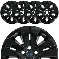 4 fit Subaru Legacy Outback 2015-2019 Black 17" Wheel Skins Hub Caps Rim Covers