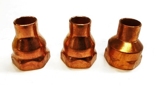EPC Copper 1" Female x 1/2" Sweat Reducing Coupling [Lot of 3] NOS