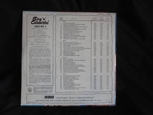 SING 'N' CELEBRATE CHORUS, Sing 'N' Celebrate Vol 2 USA New Old Stock Sealed 2LP - Imagen 2 de 2