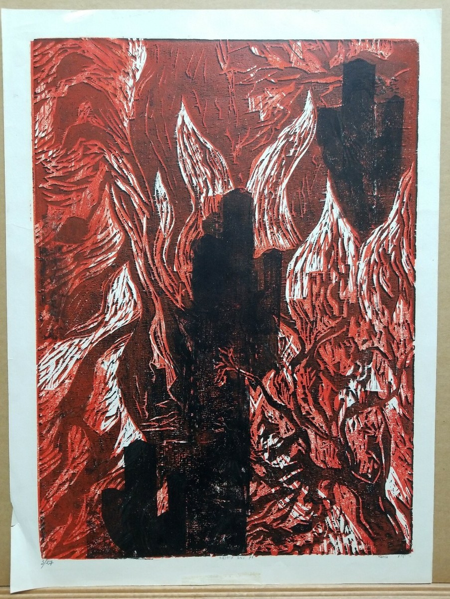 Rakia Vintage S/N Linocut 