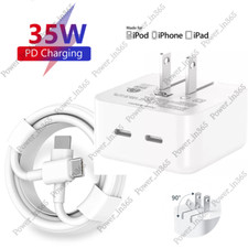 35W Dual USB C Fast Wall Charger PD Power Adapter For iPhone 14/13/12/11/8 iPads