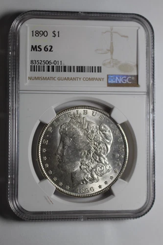 1890 Morgan Silver Dollar MS62 NGC #011