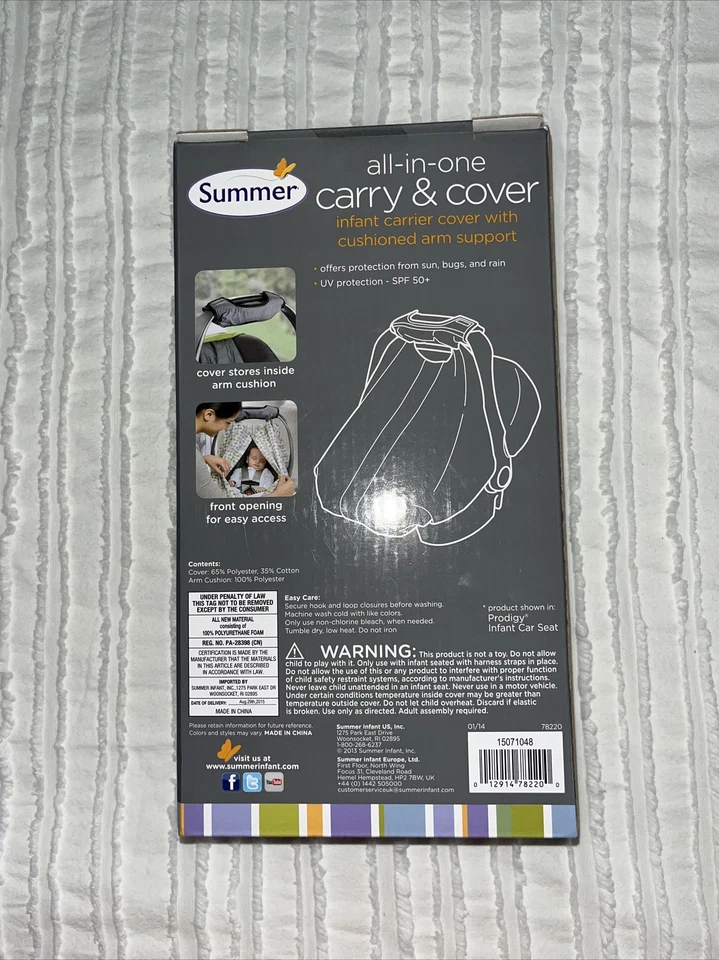 Funda portabebés todo en uno de verano para bebés con brazo acolchado Foto 3 de 4