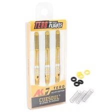 CUESOUL TERO AK7 Aluminium Dart Shafts Golden 32.2/33.6/37.2/43.7/47.1/53.1mm