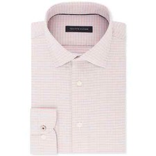 Tommy Hilfiger Men's Button Up Dress Shirt, Nectar, 14.5" Neck 32-33" Sleeves