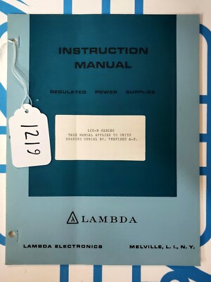 Lambda Electronics LCS-B Series Instruction Manual