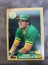 1987 Topps Jose Canseco Oakland Athletics #620 Baseball Card Excellent Condition