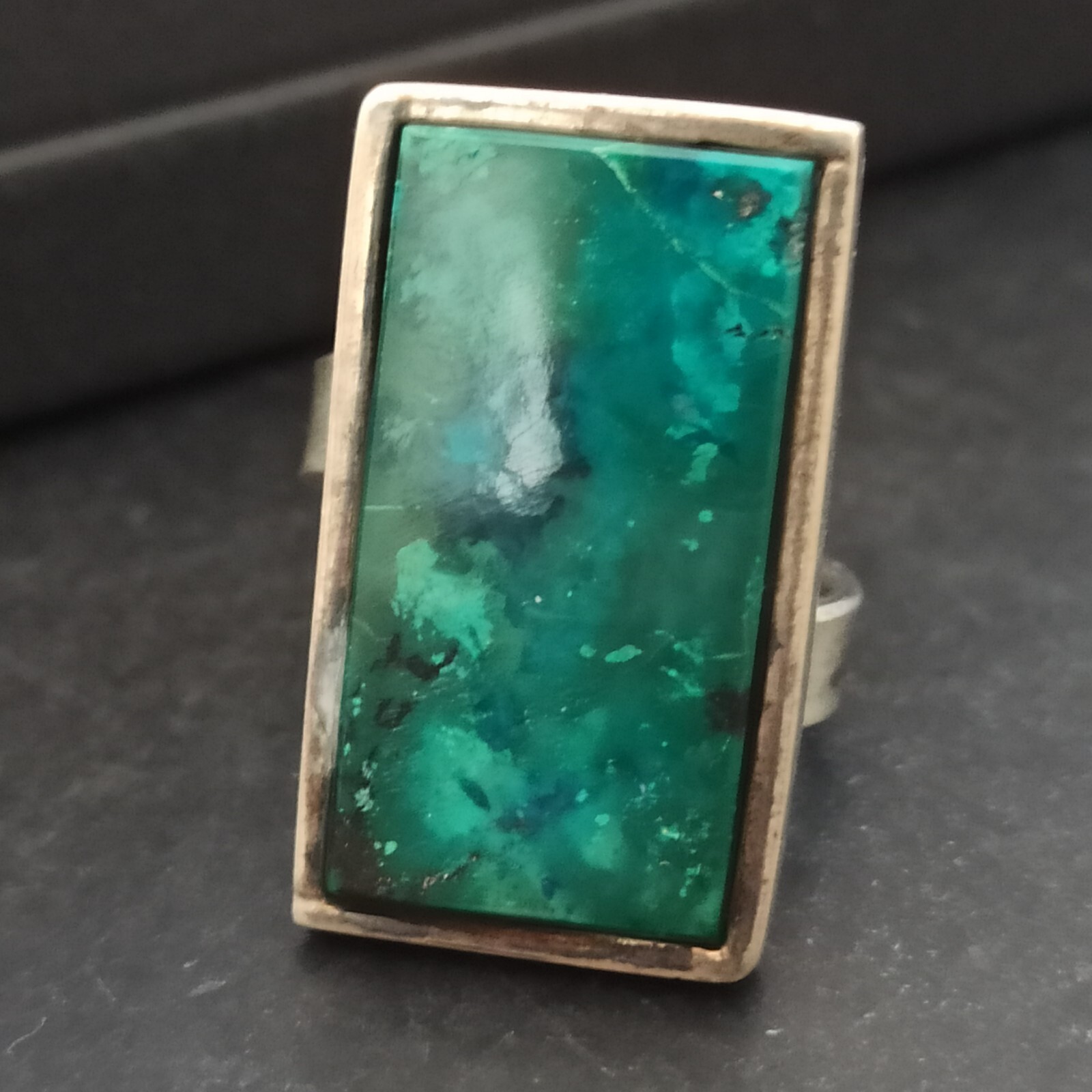 Vintage Eilat Ring Long Rectangle Silver King Sol… - image 20