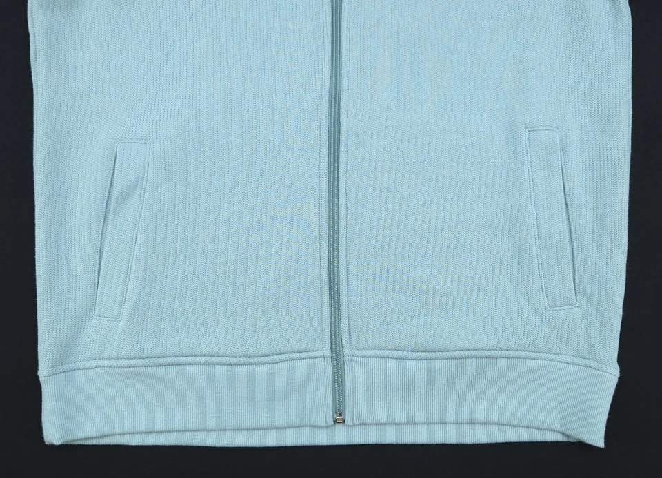 Cárdigan Michael Kors Para Hombres L Cremallera Completa Suéter Mezcla de Algodón Bolsillos Pistacho Nuevo con Etiquetas Foto 3 de 4