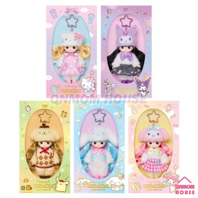 Sanrio Characters x Little Mimi 5 Type Figure Doll Keyring Korean