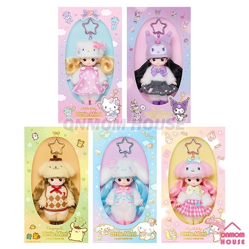 Sanrio Characters x Little Mimi 5 Type Figure Doll Keyring Korean Toy