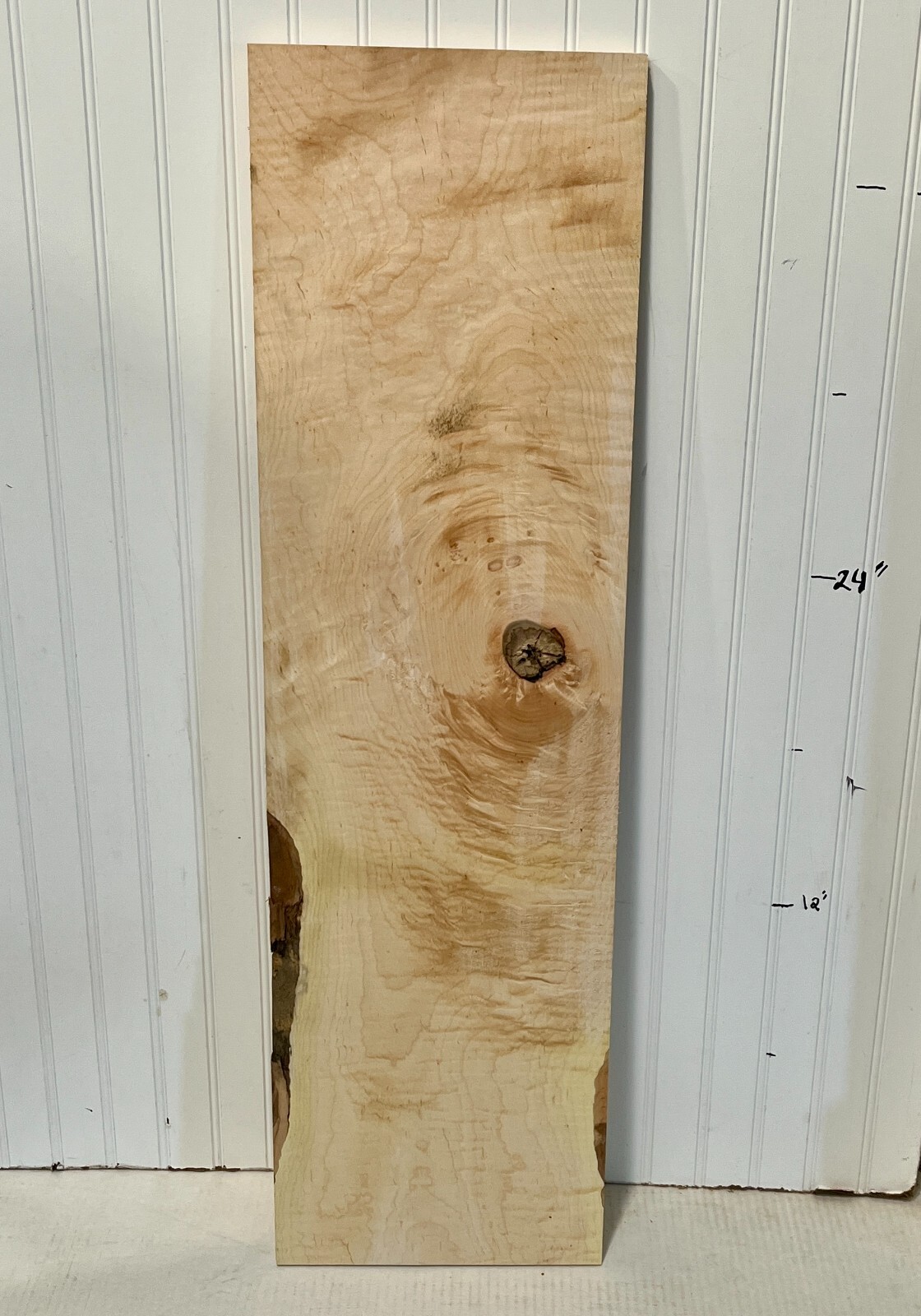 Wide Tiger Maple Wood Board,  Maple Lumber, Curly Maple Plank, Table Top Wood