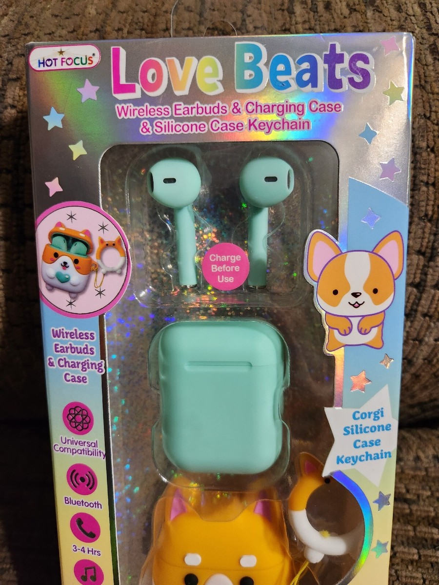 ★ GLOWNY★ DOGGIE LOVER CASE GY24BPA001 Love Beats Girls Wireless Universal Earbuds Corgi Puppy