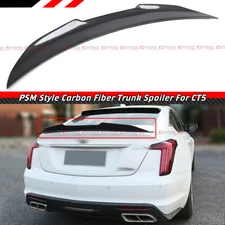 FOR 2020-25 CADILLAC CT5 PSM STYLE HIGHKICK DUCKBILL CARBON FIBER TRUNK SPOILER