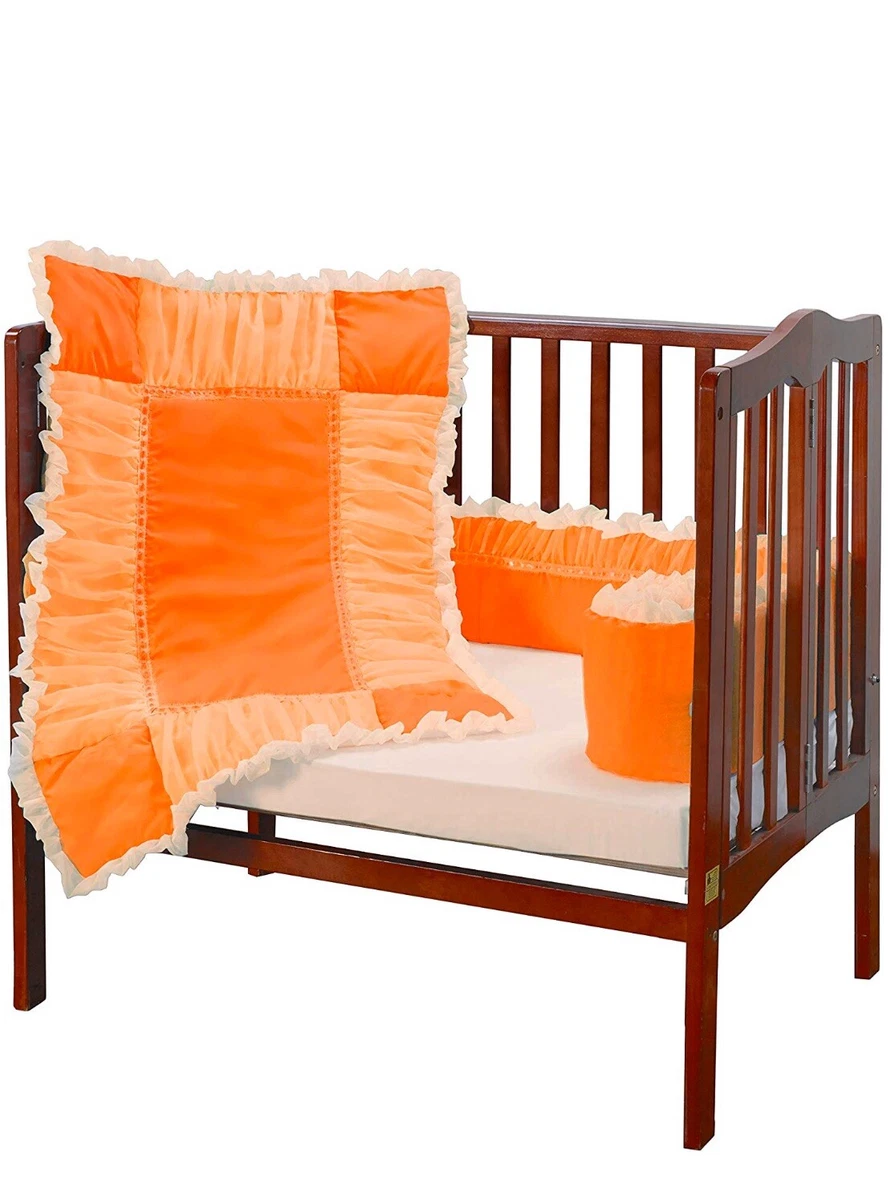 Baby Doll Sweet Touch Baby 3 Piece Mini Crib &amp; Port-a-Crib Bedding Orange | eBay