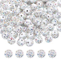 100 StüCk 10 Mm Bunte Strass-Polymer-Perlen FüR Die Herstellung Von Diy-Schmuck.
