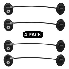 Refrigerator, Freezer Drawer Locks for Child Safety - 4 Pack Black