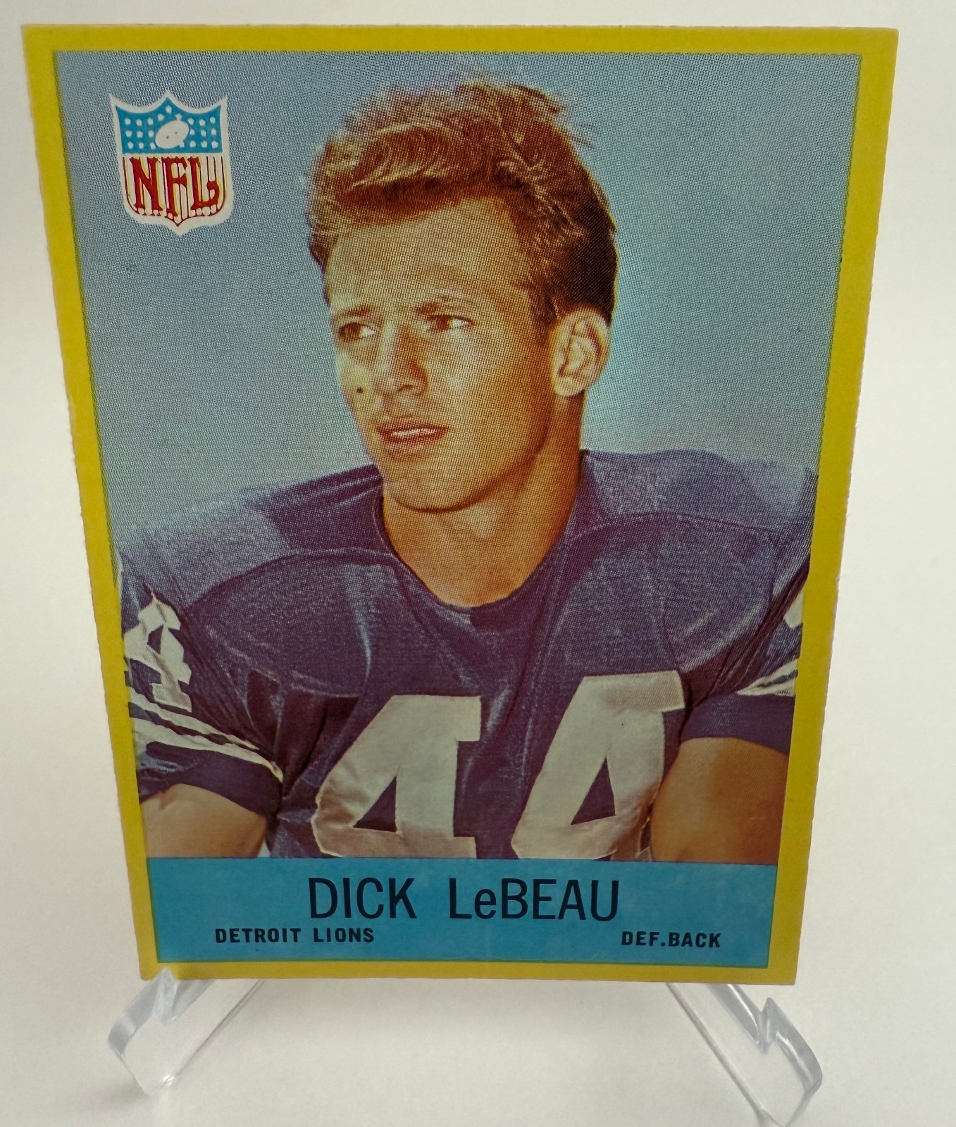 1967 Philadelphia Football Dick LeBeau Card #66 NM-MT HOF Detroit Lions