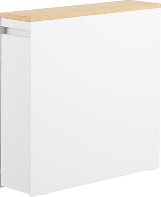 Yamazaki Tower Slim Concealed Toilet Drawer Storage White 14 W x 56 D x 55 H