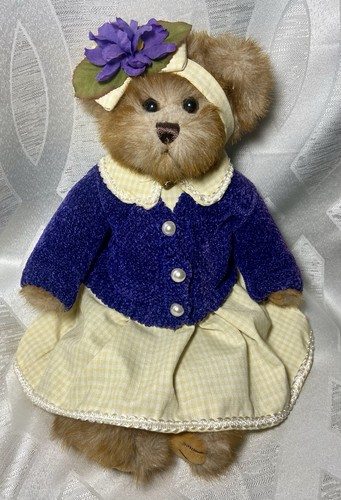 Vintage Claudia Plüsch Bearington Bär mit gelbem Gingham Kleid Top Zustand - Bild 1 von 7