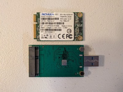 ADATA 24GB SSD SOLID STATE DRIVE AXM21S3-24GM-B 732219-001 With USB Adapter