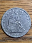 1863-S, Seated Liberty Half Dollar, Raw, XF Details