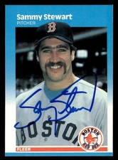 1987 Fleer Baseball #48 Sammy Stewart Signed Autograph (no COA) *f2
