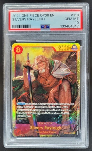 2024 ONE PIECE SILVERS RAYLEIGH OP08-118 PSA 10 MH4
