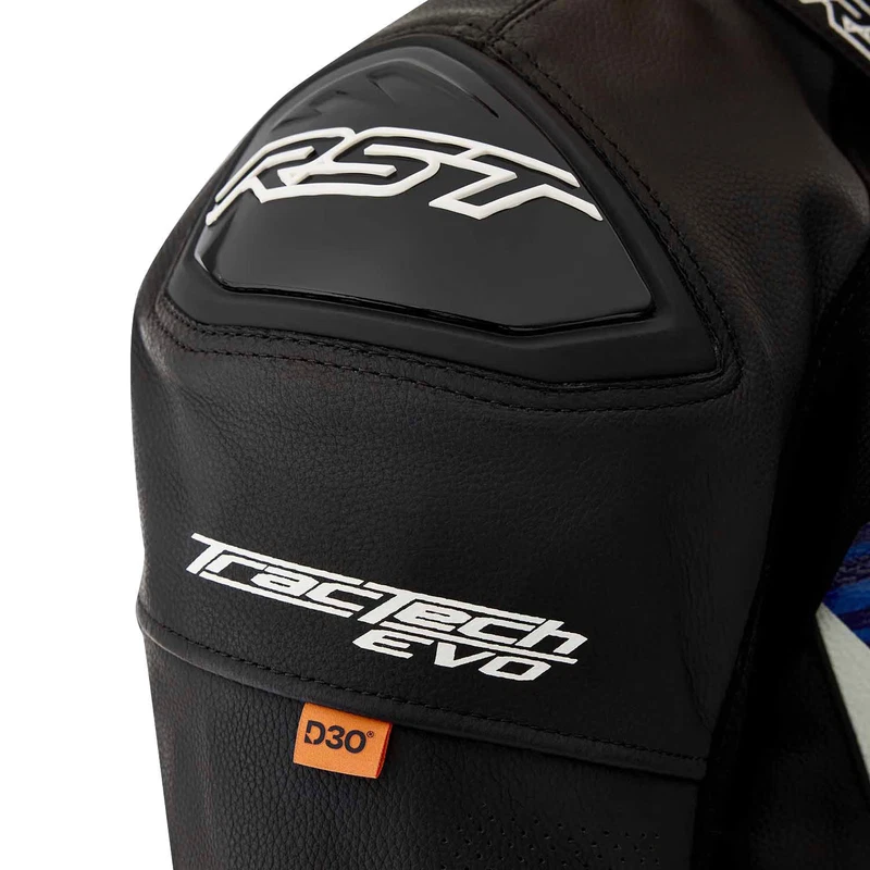 RST Tractech Evo D3O Leather Black Blue, photo 5 of 12