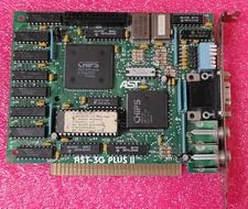 AST 3G PLUS 2 ISA 8 Bits 256KB EGA Video Card for Retro Gaming working #H69