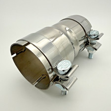 2.75" to 3" Stainless Steel Exhaust Adapter Reducer Pipe w/ Clamp Connector