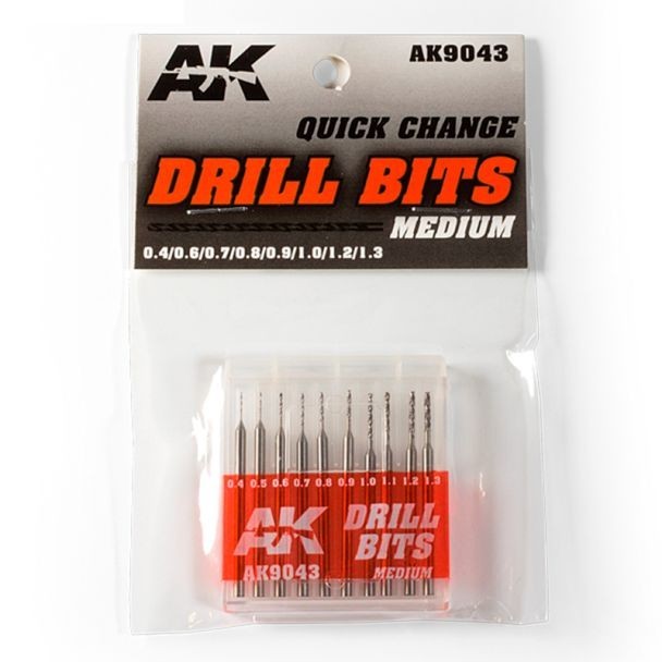 Drill Bits 0.3mm-1.3mm - Hobby Tools & Accessories - AK Interactive - Brand New