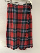 Vintage Brooks Brothers MacLaine Of Lochbuie Tartan Skirt Made In Scotland