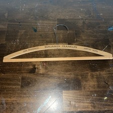 Vtg Old Style The Benjamin Franklin Hotel San Francisco, CA Wood Clothes Hanger
