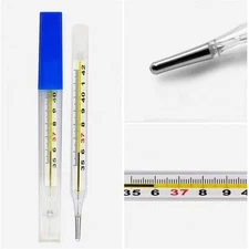 2PC Triangle Glass Body ℃ Thermomete - Home Use Oral And Axillary Adult Children