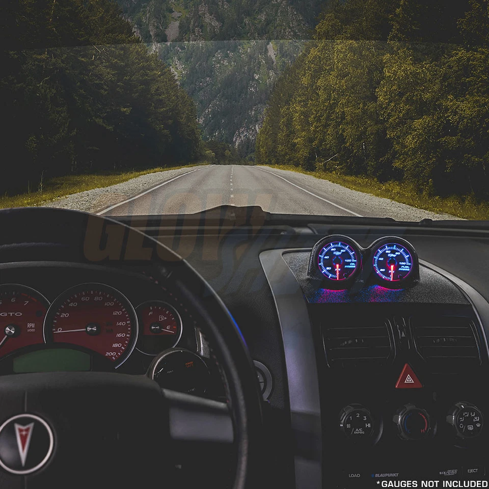 GlowShift 52mm Black Dual Gauge Dashboard Pod for 2004-2006 Pontiac GTO - Image 3 of 4
